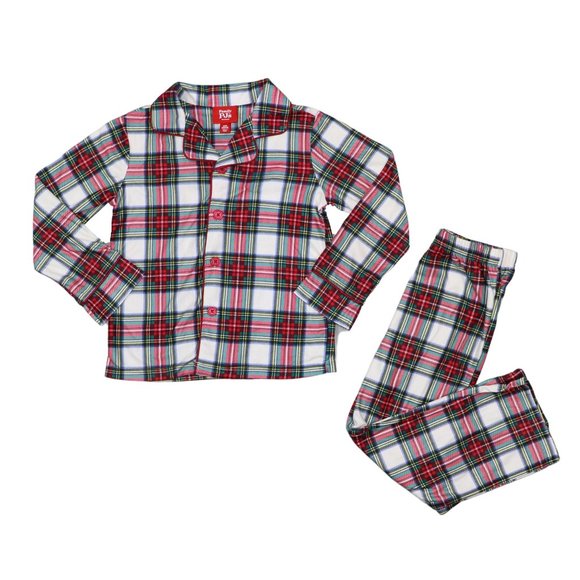 Family PJs Other - Family PJs Toddler Unisex 2T-3T Stewart Plaid 2-Piece Pajama Set NWT Red/White